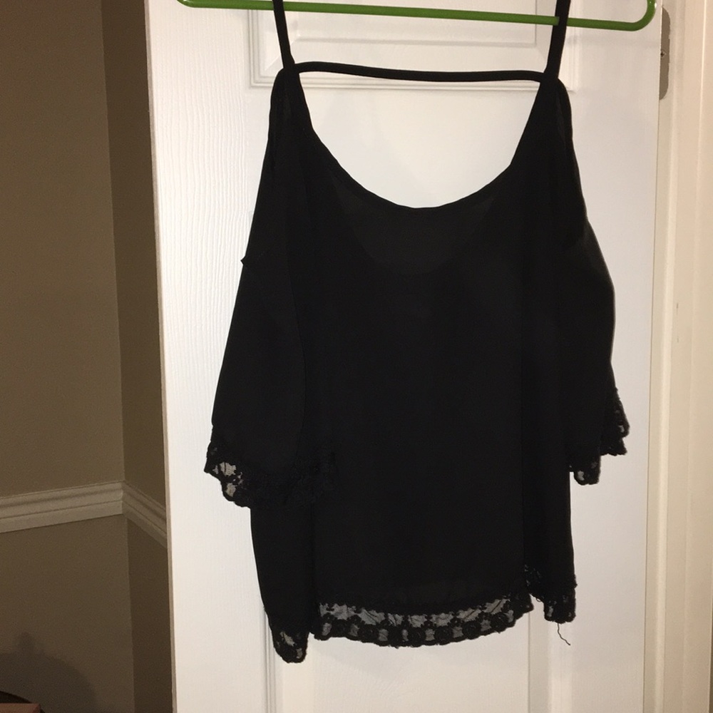 Sheer black top
